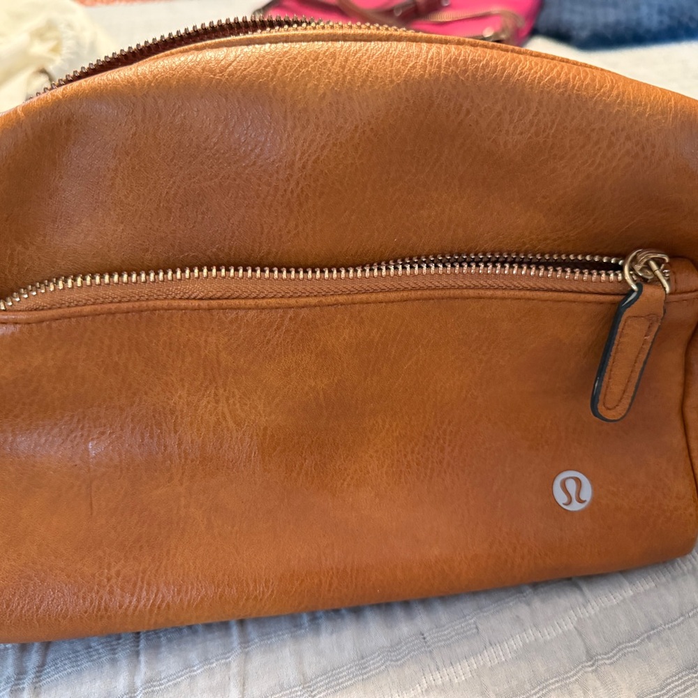 Lululemon Tan Leather Pouch
